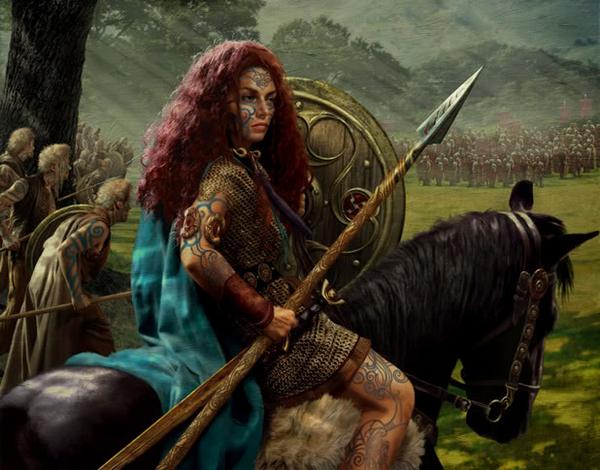 Artist impression of queen Boudica